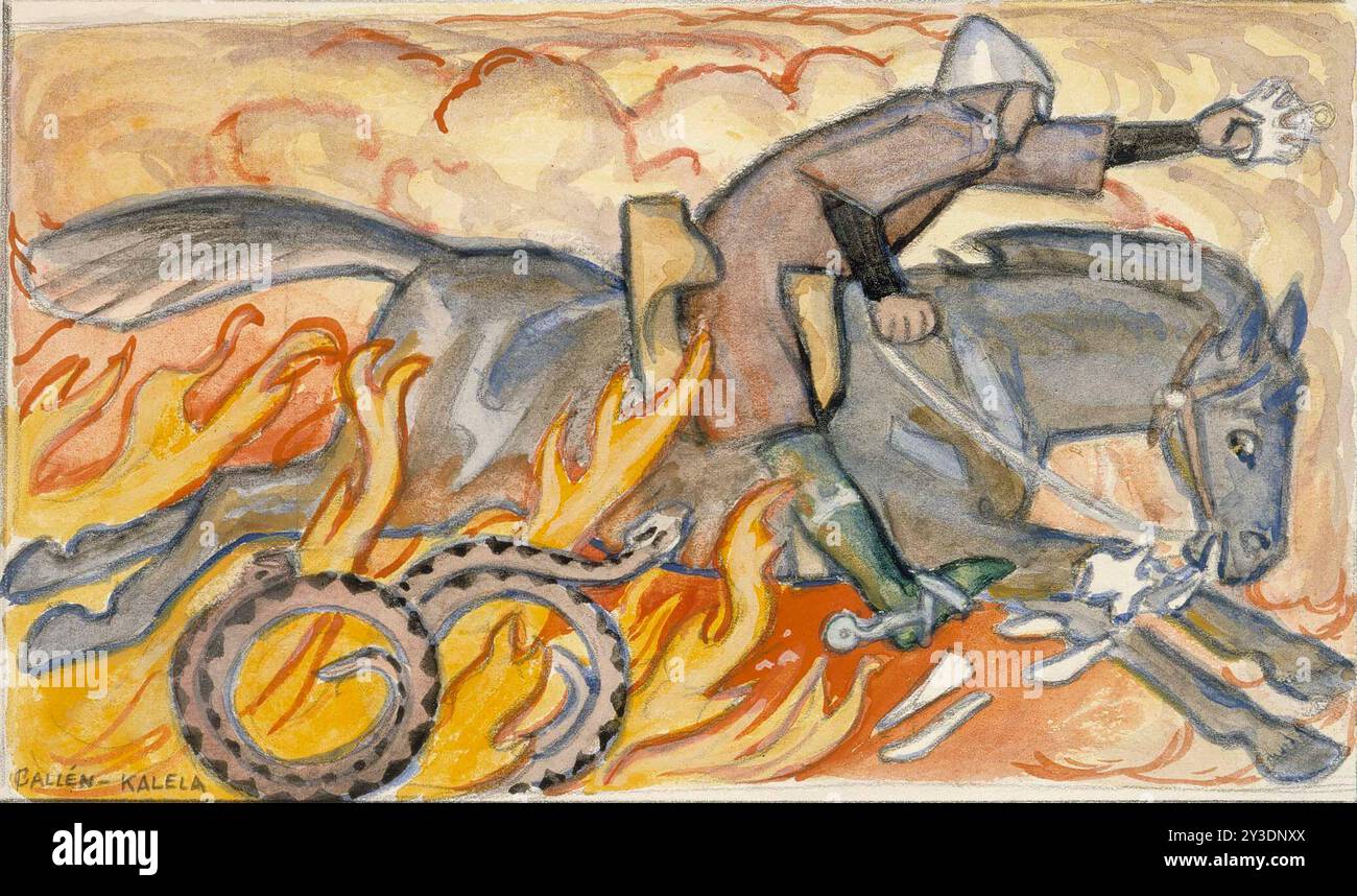 Der Ritter und der Schlangenkönig, illustriert von den sieben Brüdern, 1907. Stockfoto