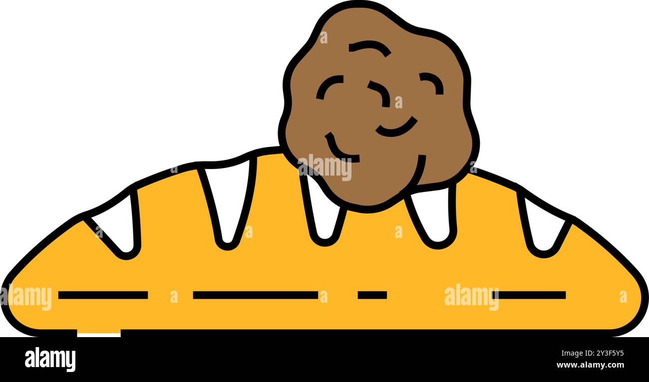 Glutenallergenfreies Produkt Lebensmittelsymbol Farbillustration Stock Vektor