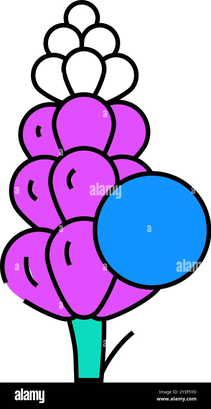 lupin Allergenfreies Produkt Lebensmittel Symbol Farbe Illustration Stock Vektor