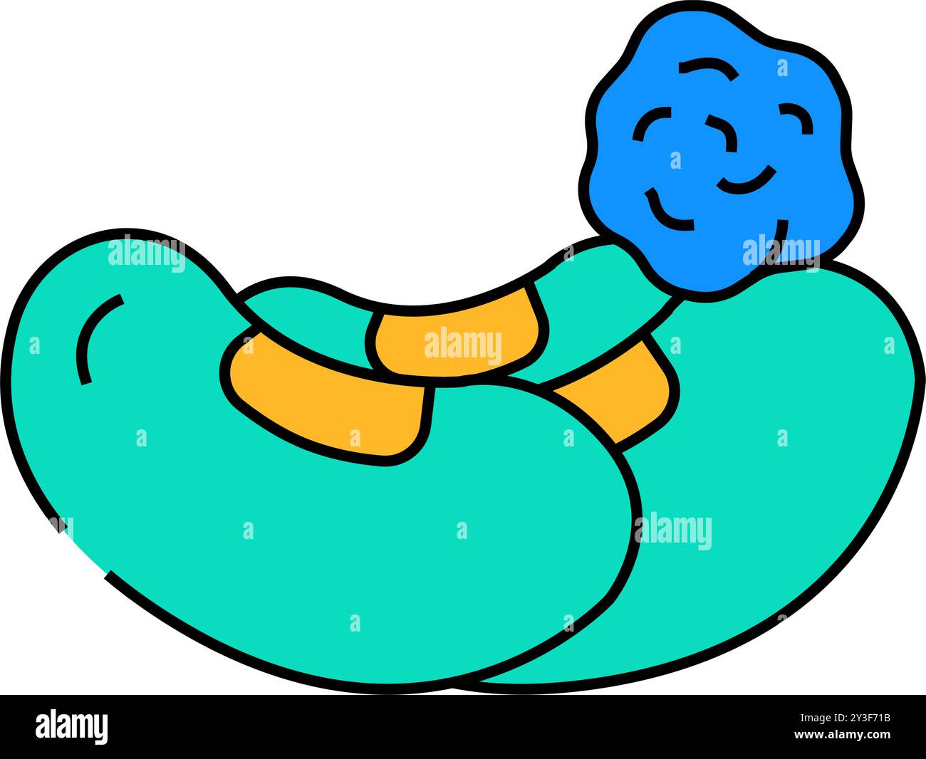 Soja allergenfreies Produkt Lebensmittel Symbol Farbe Illustration Stock Vektor