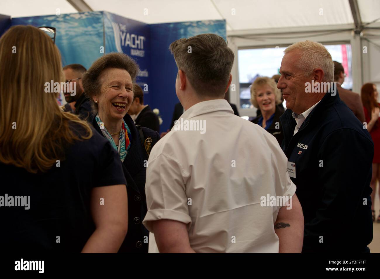 13. September 2024 HRH Princess Royal besucht die 55. Annual Boat Show in Southampton England UK Credit/Caron Watson/Alamy Live News. Stockfoto