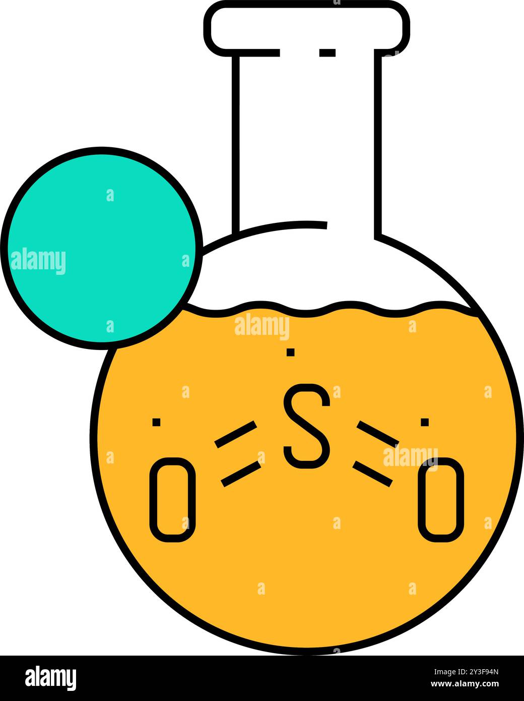 Sulfite allergenfreies Produkt Lebensmittel Symbol Farbe Illustration Stock Vektor