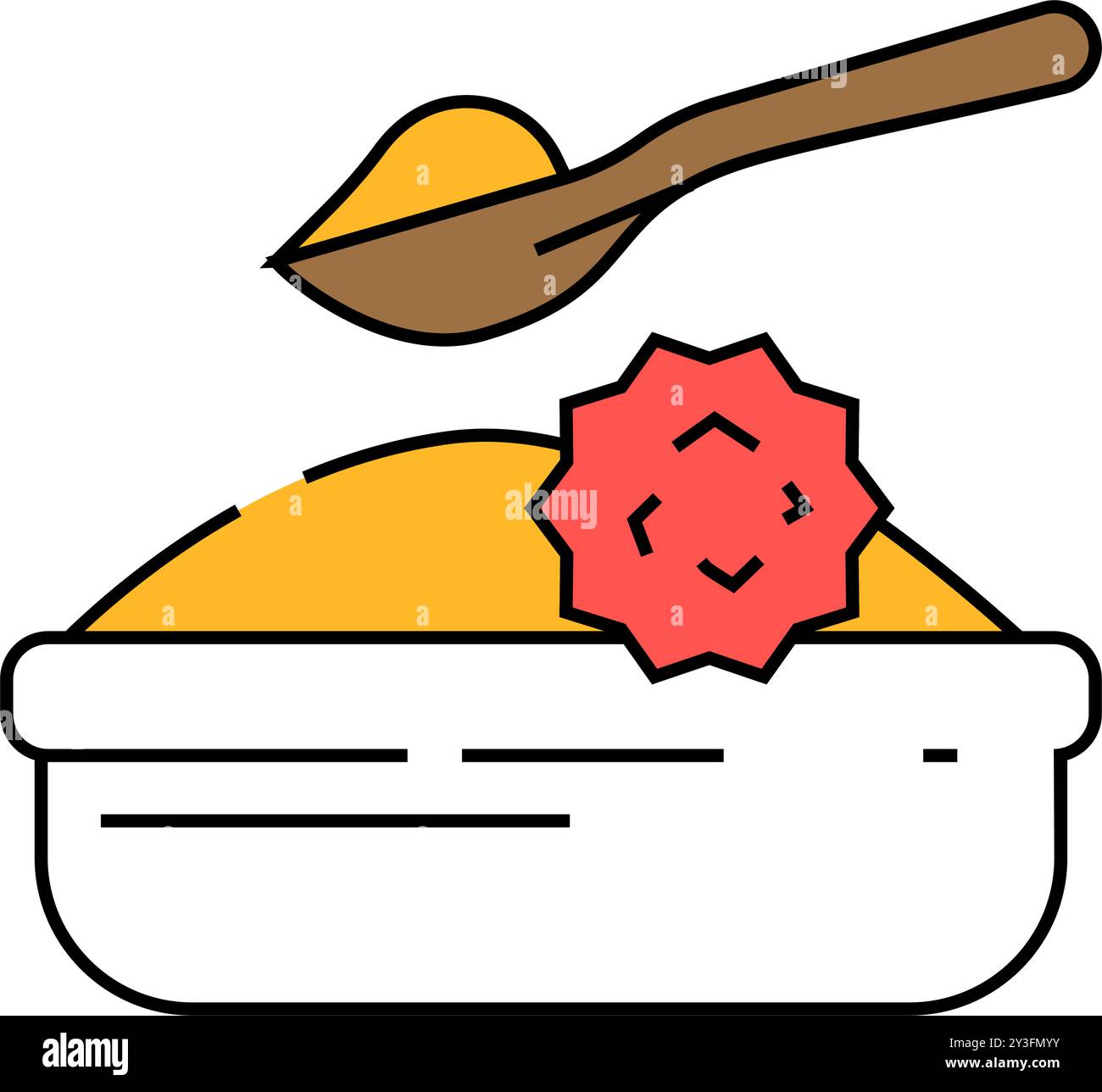 sesam Allergenfreies Produkt Lebensmittel Symbol Farbe Illustration Stock Vektor