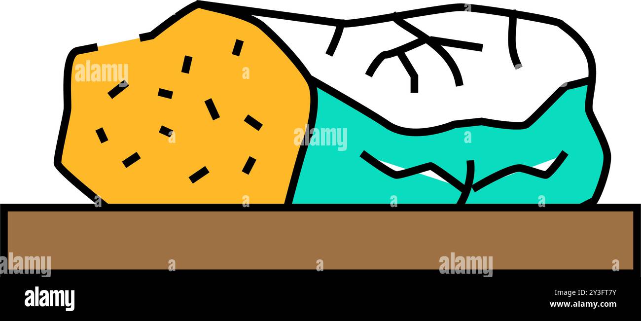 Farbige Illustration für Gerichte mit Salatsymbol Stock Vektor