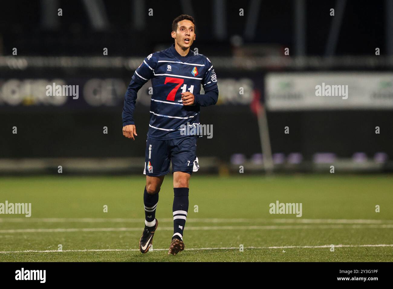 Rotterdam, Niederlande. September 2024. ROTTERDAM, NIEDERLANDE - 13. SEPTEMBER: Mohamed Hamdaoui von Telstar feiert, nachdem er das zweite Tor des Teams beim niederländischen Keuken Kampioen Divisie-Spiel zwischen Excelsior Rotterdam und Telstar im Van Donge & de Roo Stadion am 13. September 2024 in Rotterdam, Niederlande erzielt hat. (Foto: Hans van der Valk/Orange Pictures) Credit: dpa/Alamy Live News Stockfoto