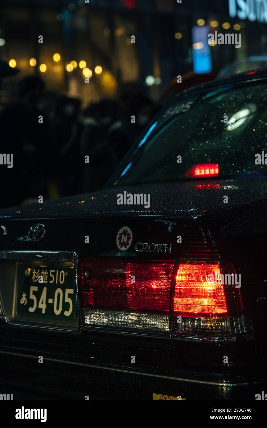 Taxi bei Nacht | Tokio, Japan 2023 Stockfoto