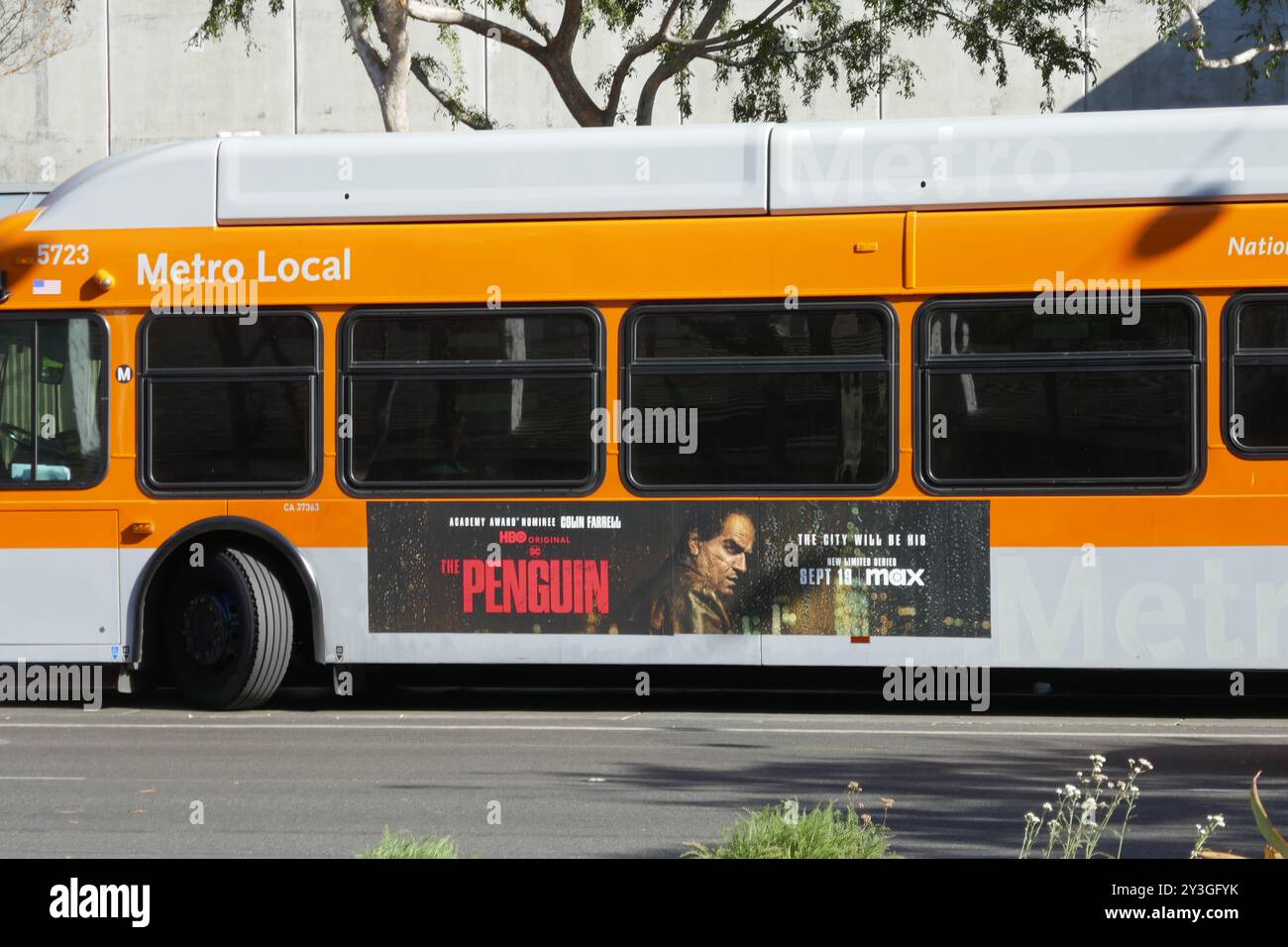 Los Angeles, Kalifornien, USA 10. September 2024 Colin Farrell der Penguin Bus am 10. September 2024 in Los Angeles, Kalifornien, USA. Foto: Barry King/Alamy Stock Photo Stockfoto