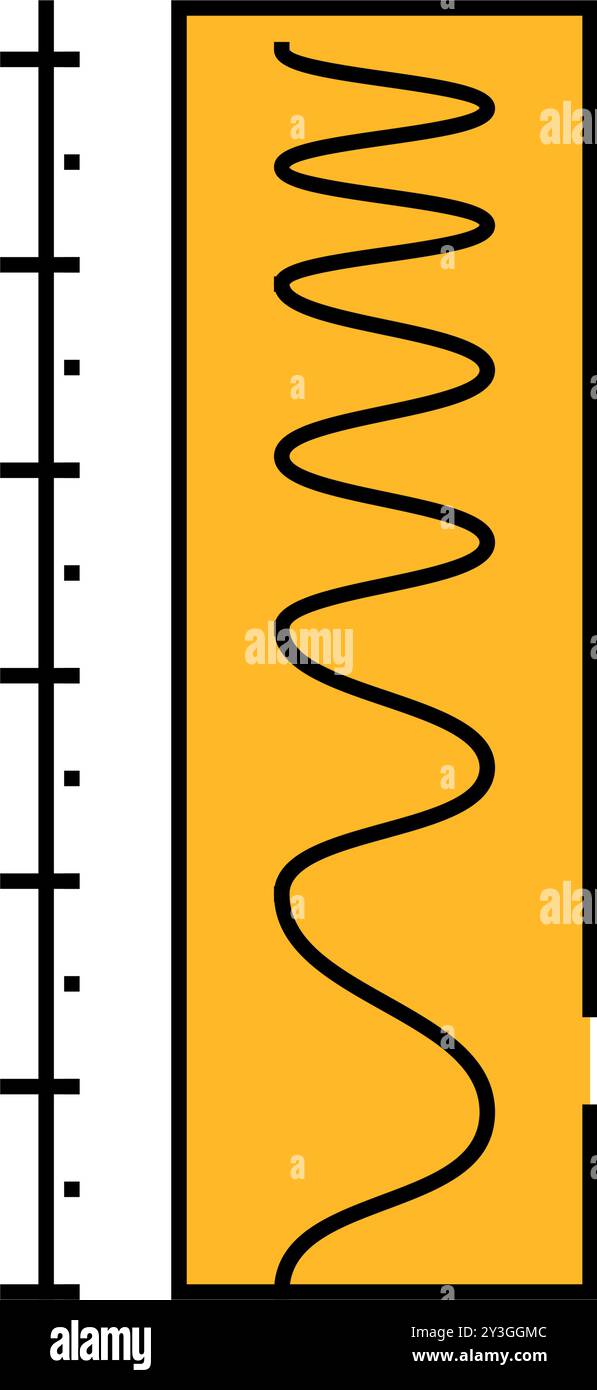 Farbdarstellung des elektromagnetischen Symbols skalieren Stock Vektor