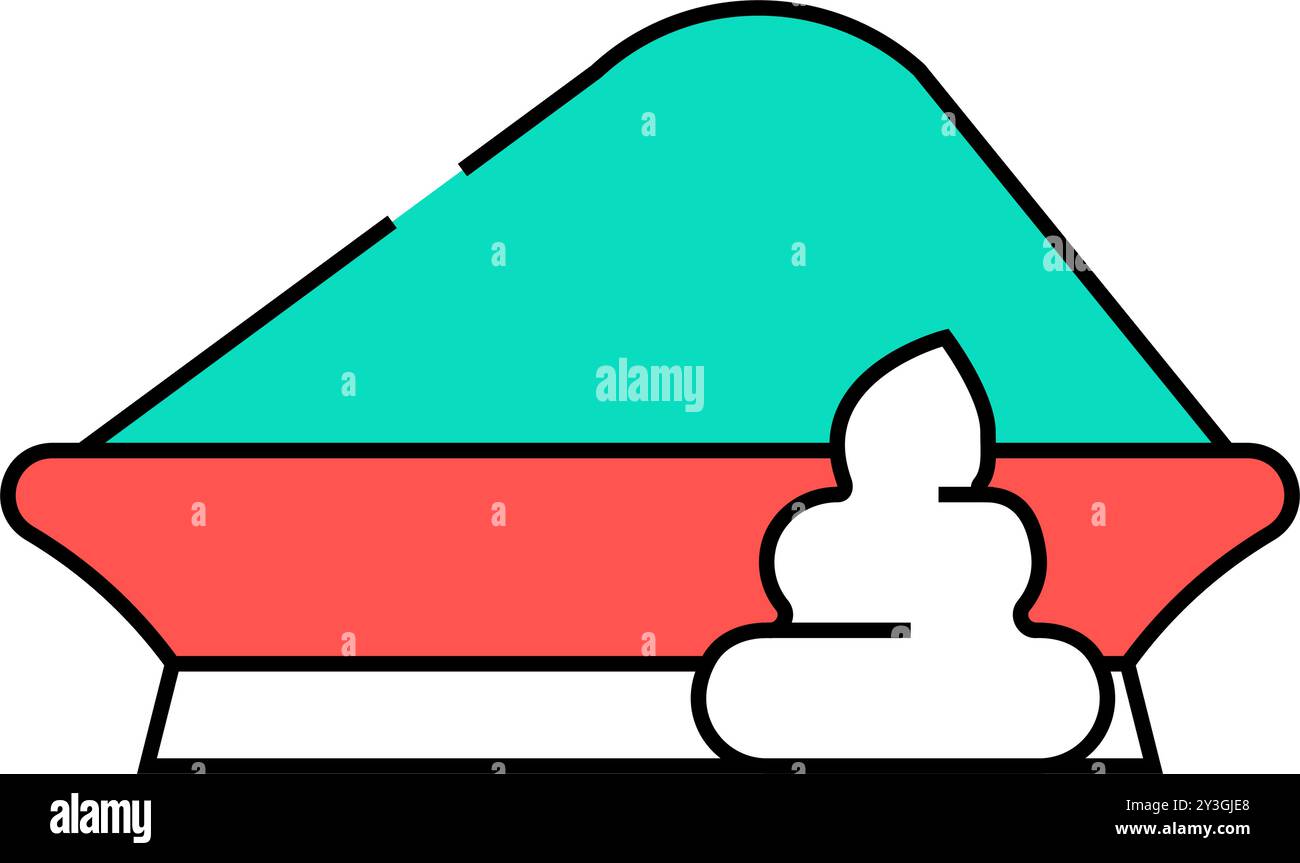 Wasabi-Symbol in Puderfarbe Stock Vektor