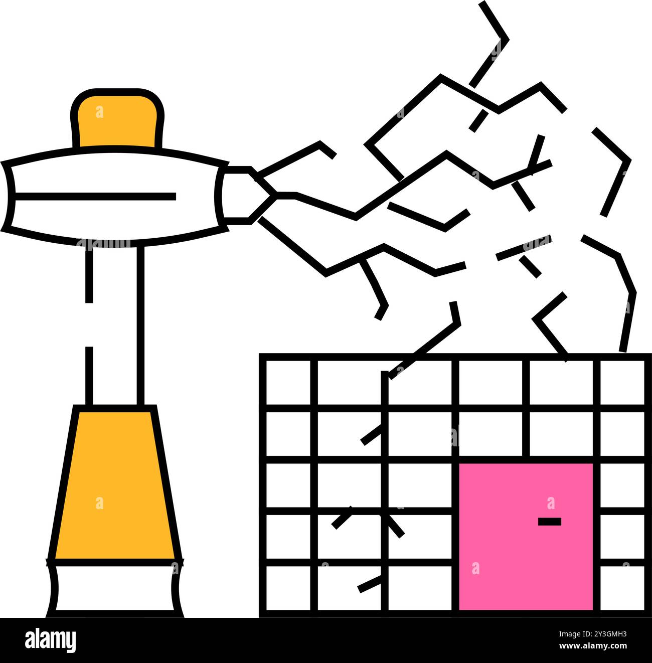 Abbildung der Farbe des Symbols für elektromagnetische Geräte Stock Vektor