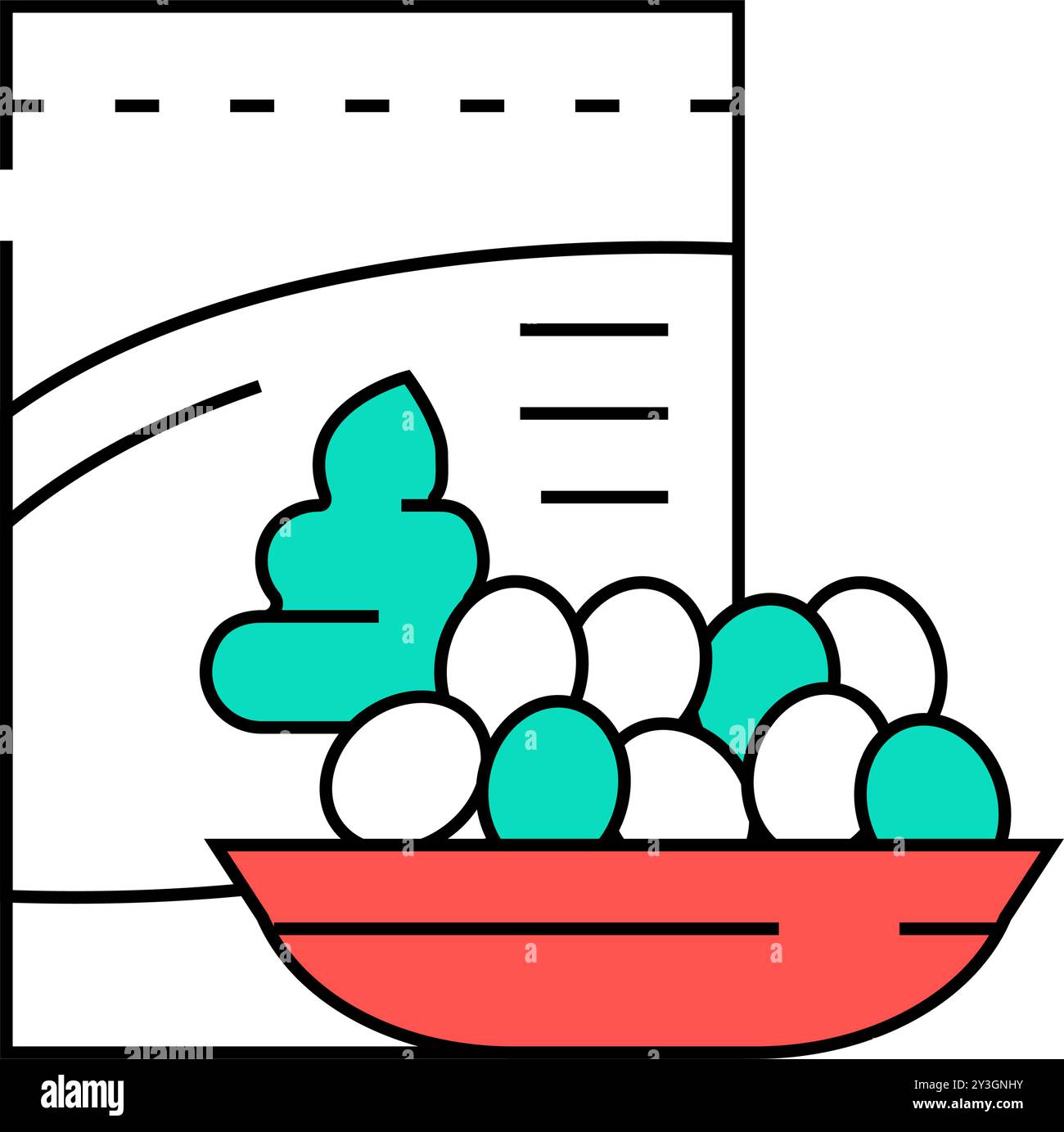 Nüsse Wasabi Symbol Farbe Illustration Stock Vektor