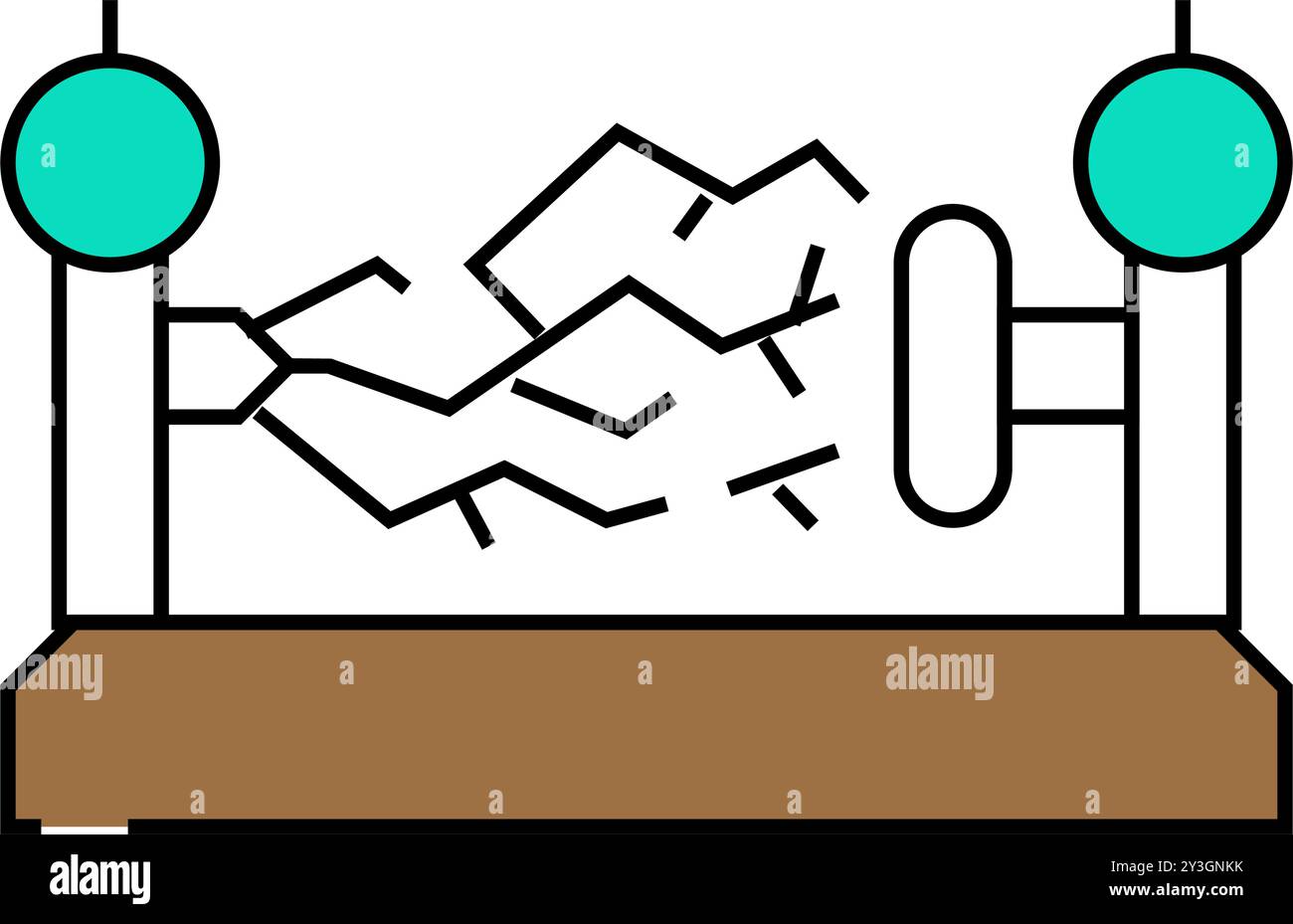 Abbildung der Farbe des Symbols für elektromagnetische Geräte Stock Vektor