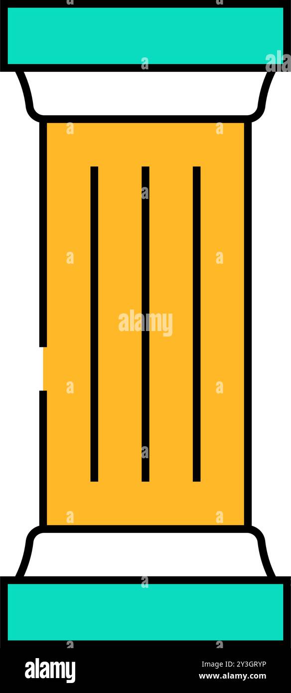 Abbildung der Symbole für Spalten und Posts Stock Vektor