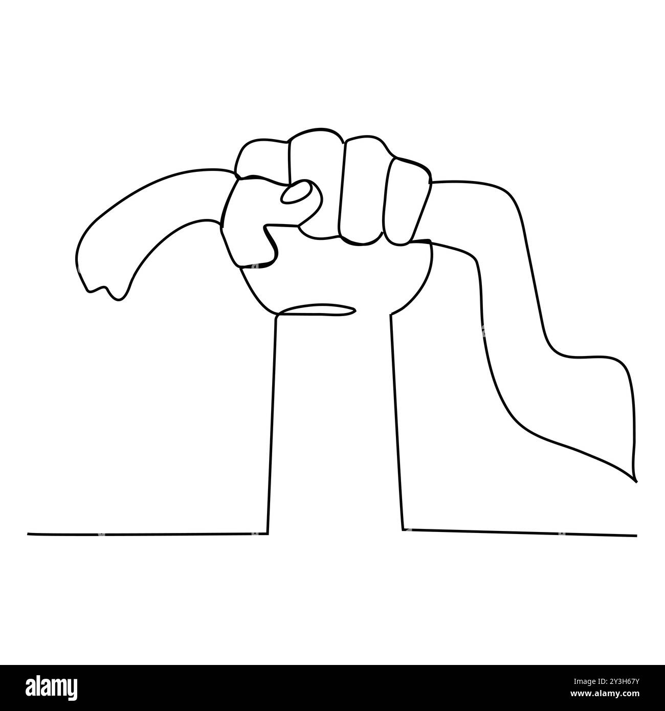 Eine durchgehende Linienzeichnung von 10. Dezember, der Konzept-Vektor-Illustration des World Human Rights Day. Der Welttag der Menschenrechte in einer Reihe von Kunstzeichnungen Stock Vektor