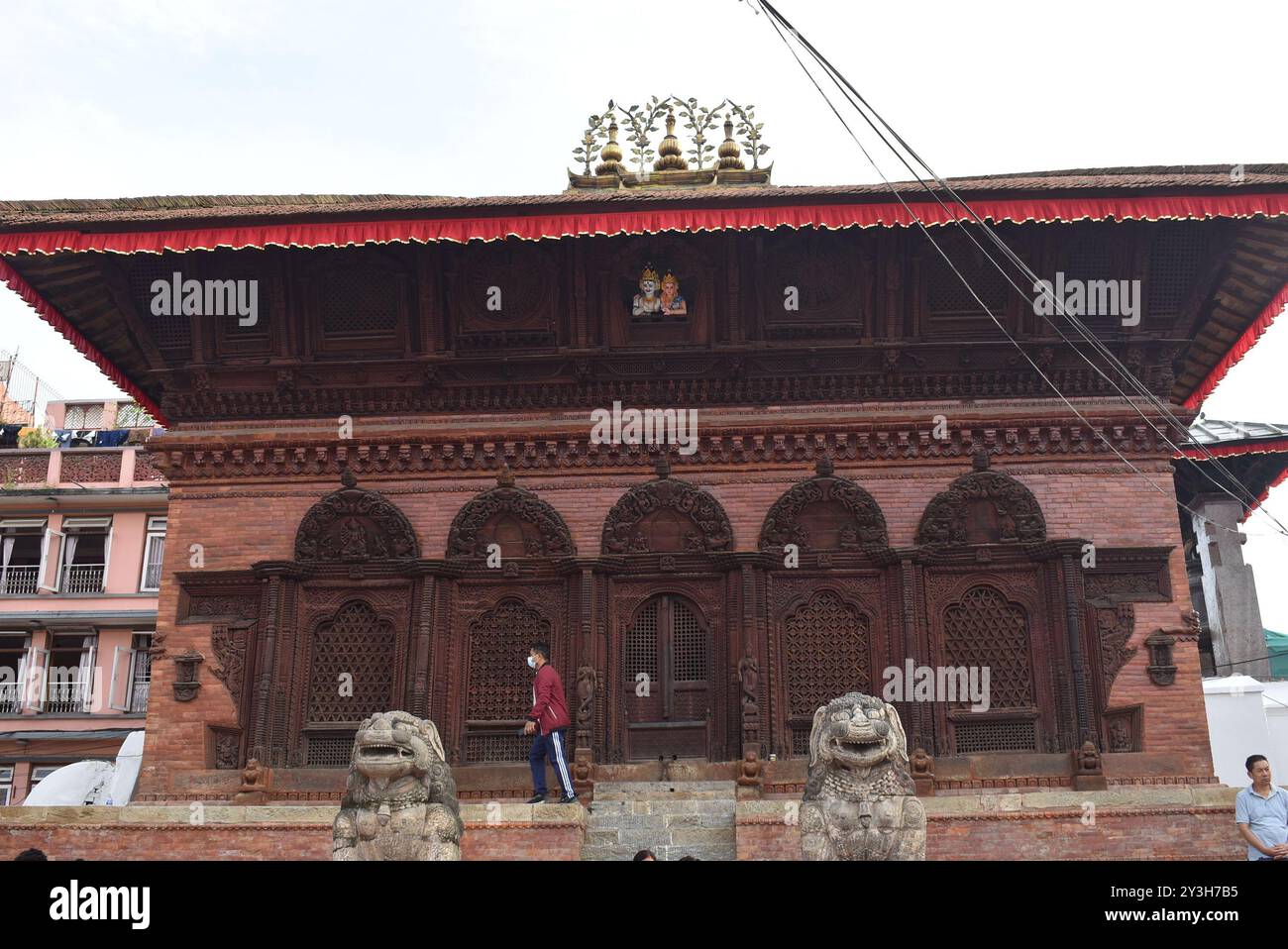 Der Hanuman Dhoka Durbar Square im Herzen von Kathmandu, Nepal, ist ein fesselndes Zeugnis der reichen Geschichte und Kultur des Kathmandu Stockfoto