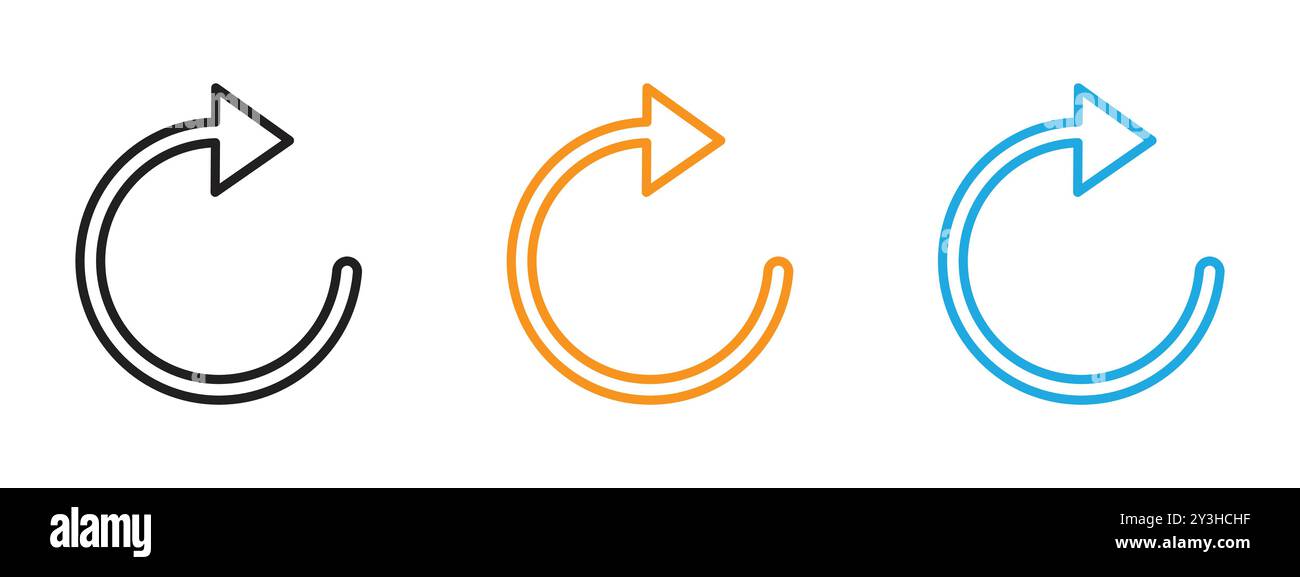 Sammlung der Symbol-Vektor-Logo-Sets für die Web-App-ui neu laden Stock Vektor