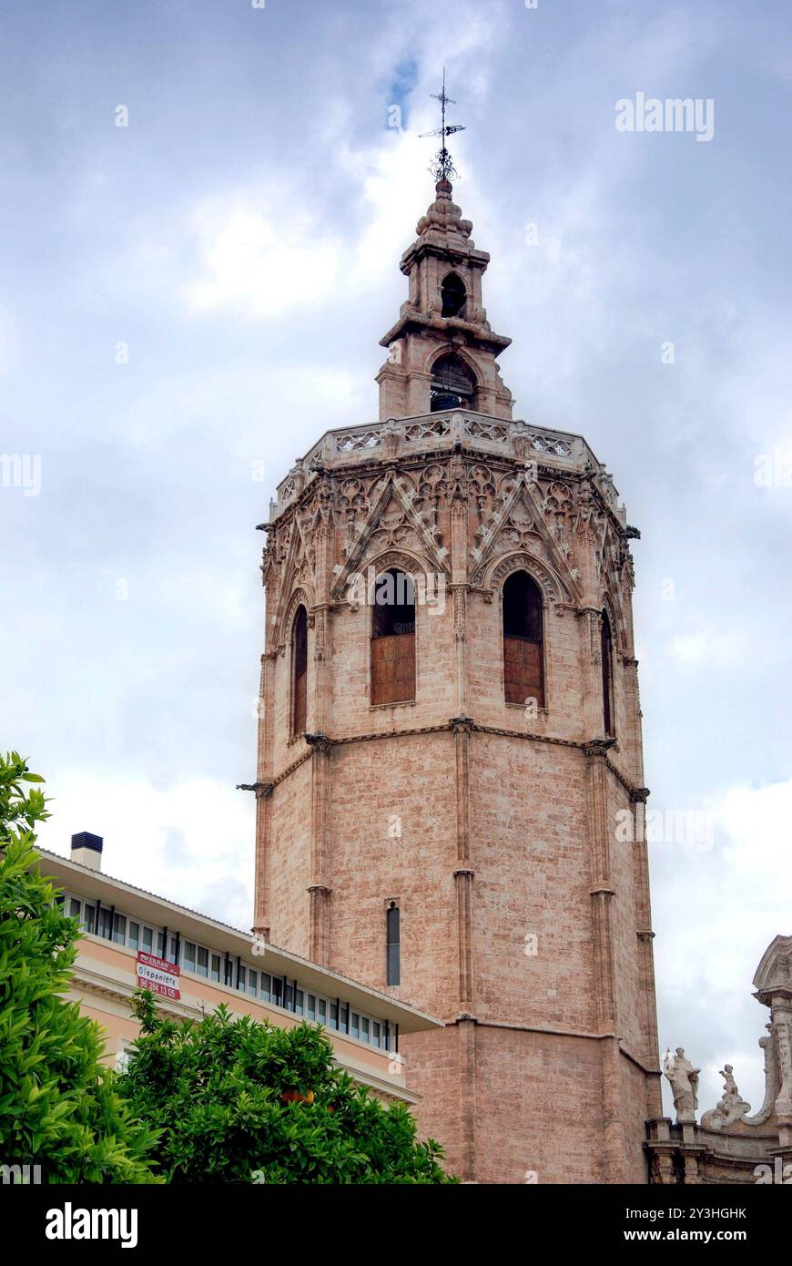 Valencia, Spanien. Turm der Kathedrale. Juni 2010 Stockfoto