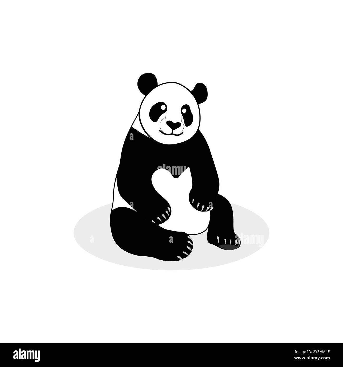 Sitting Panda Vektor Illustration Stock Vektor