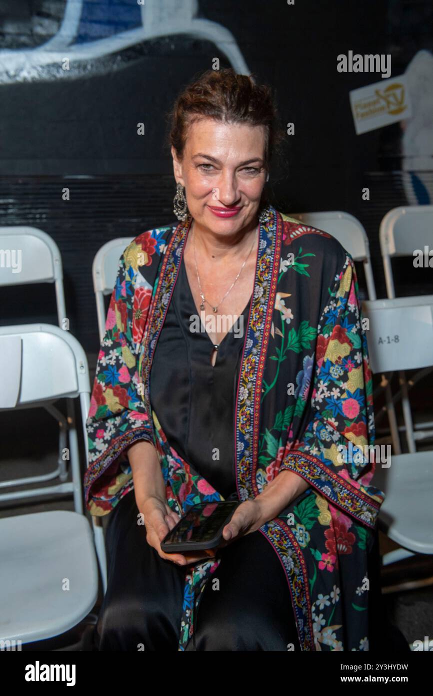 New York, Usa. September 2024. Maryanne Grisz besucht die Custo Barcelona Show während der New York Fashion Week - September 2024 im Walker Hotel Tribeca in New York City. (Foto: Ron Adar/SOPA Images/SIPA USA) Credit: SIPA USA/Alamy Live News Stockfoto