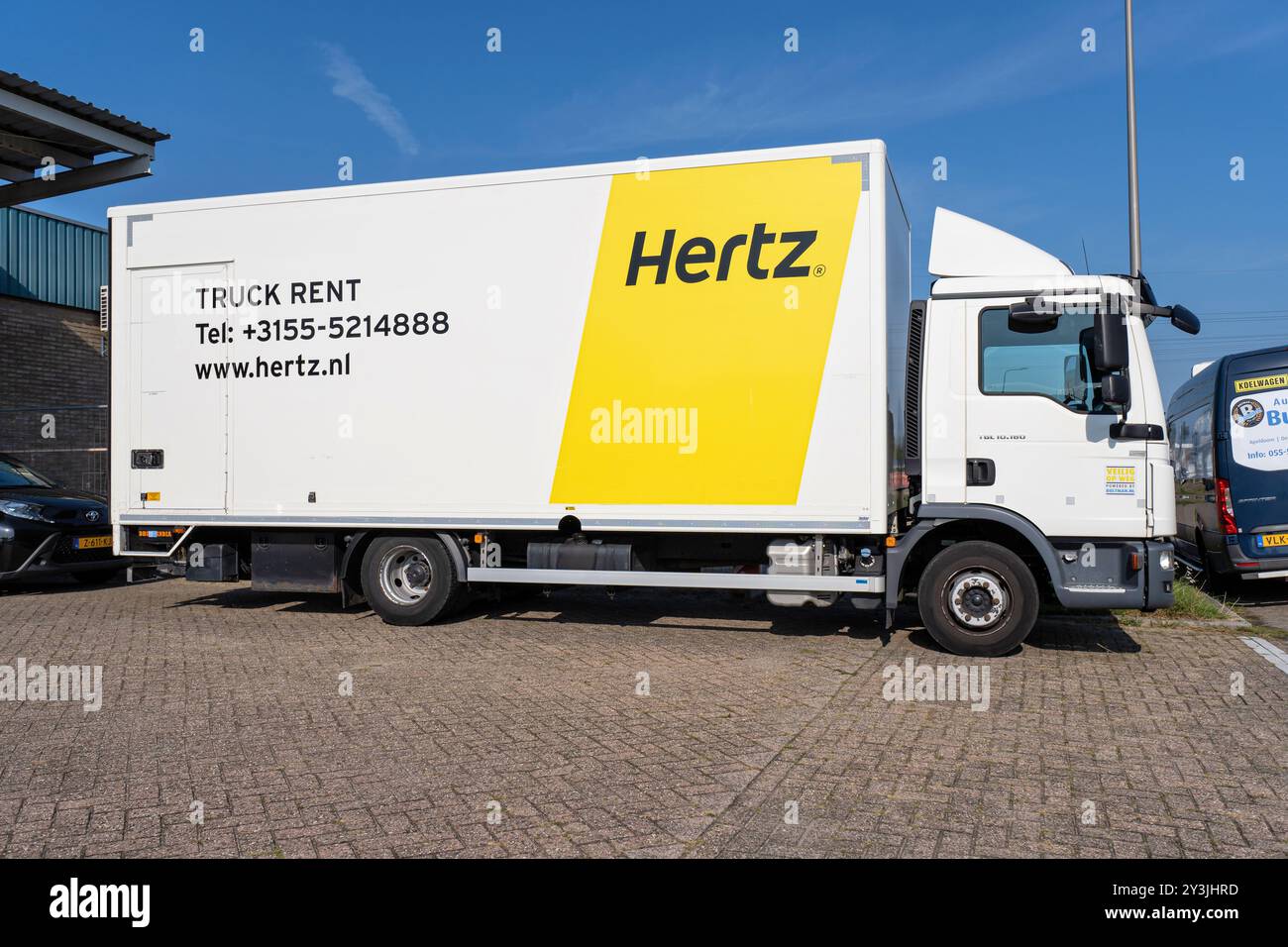 Hertz LKW mieten MAN TGL Stockfoto