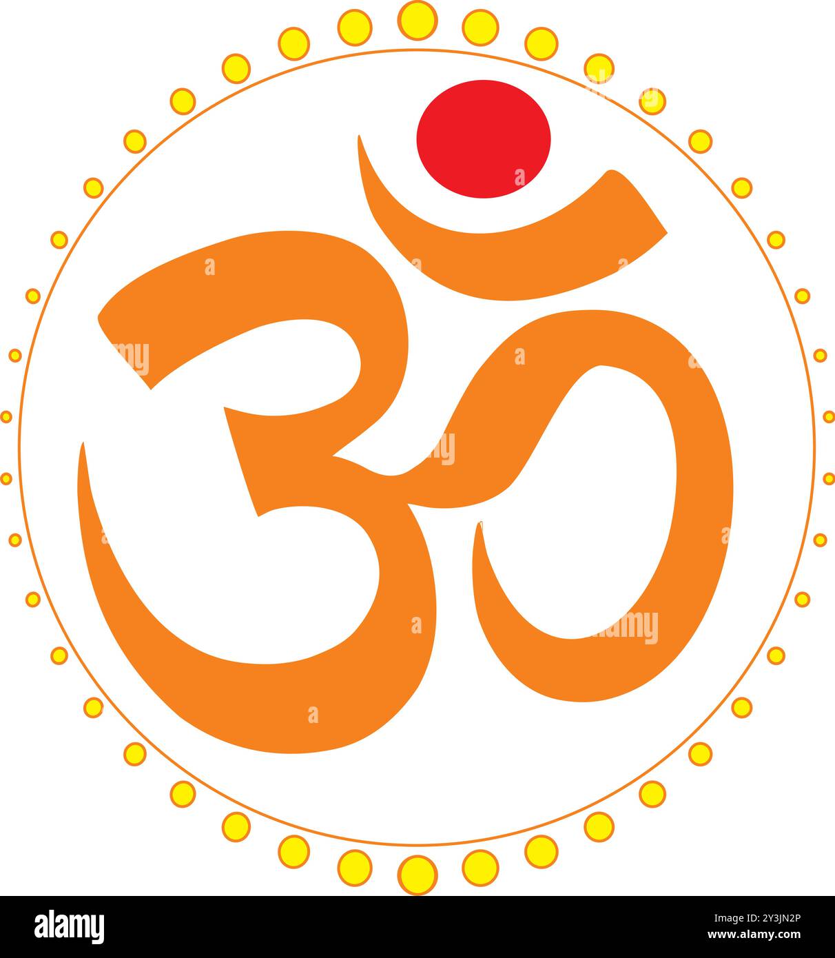OMM - ein glückverheißendes Symbol der hinduistischen Religion Stock Vektor OMM - ein glückverheißendes Symbol der hinduistischen Religion Stock Vektor