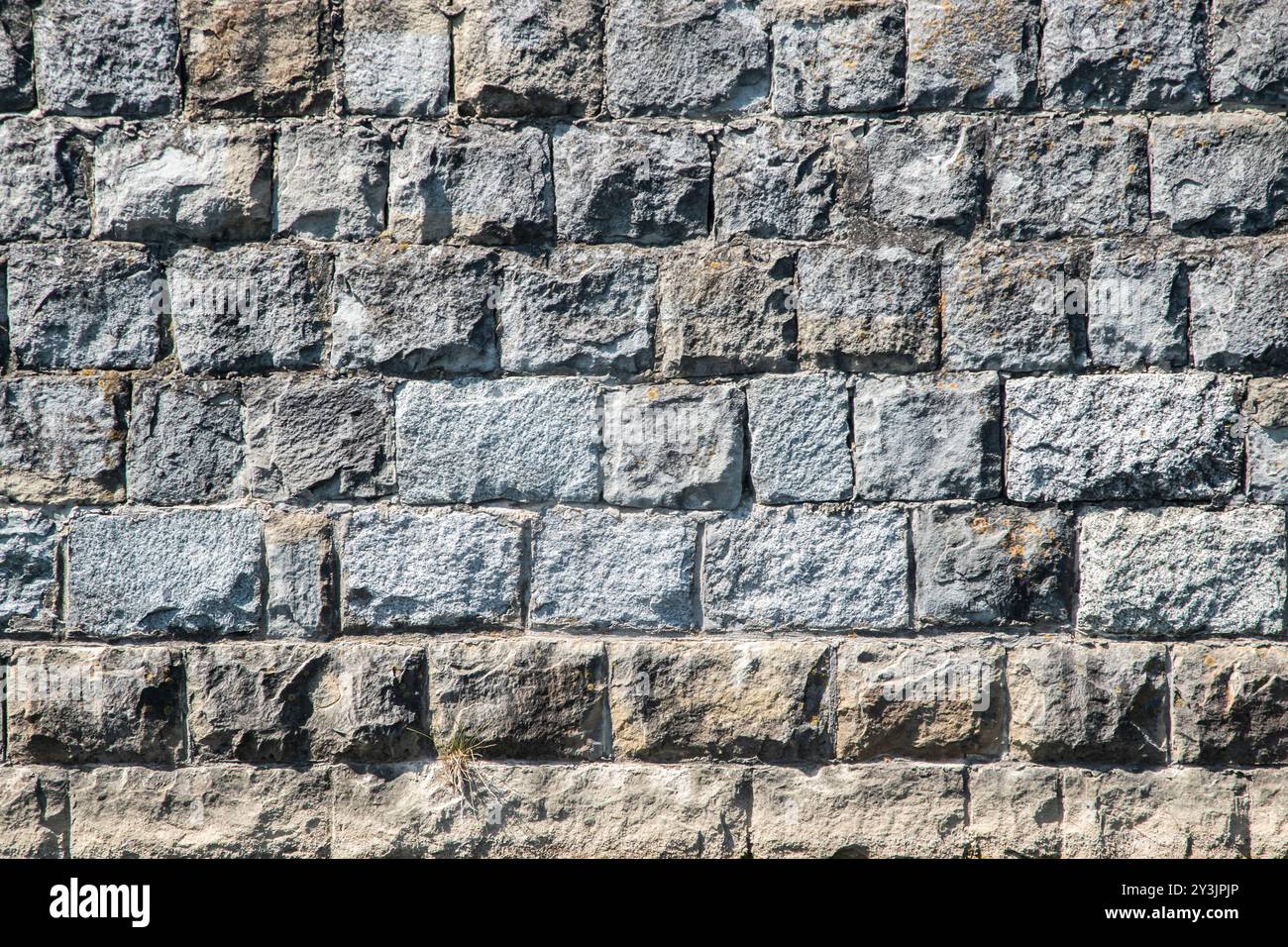 Hintergrund der Steinmauer Textur Nahaufnahme Stockfoto