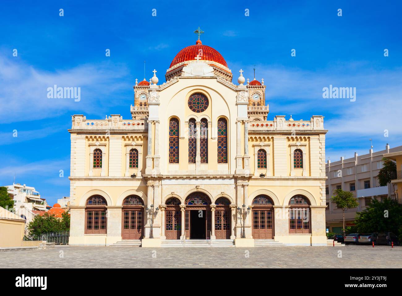 Die Agios Minas Kathedrale ist eine griechisch-orthodoxe Kirche in Heraklion auf Kreta, Griechenland Stockfoto