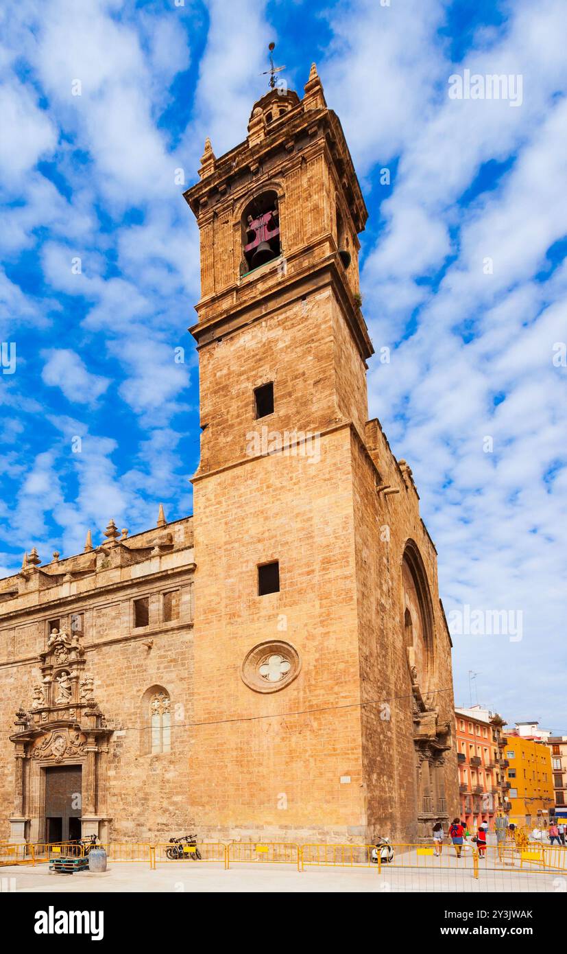 Santos Juanes oder Sant Joan del Mercat ist eine römisch-katholische Kirche im Mercat-Viertel der Stadt Valencia, Spanien. Stockfoto