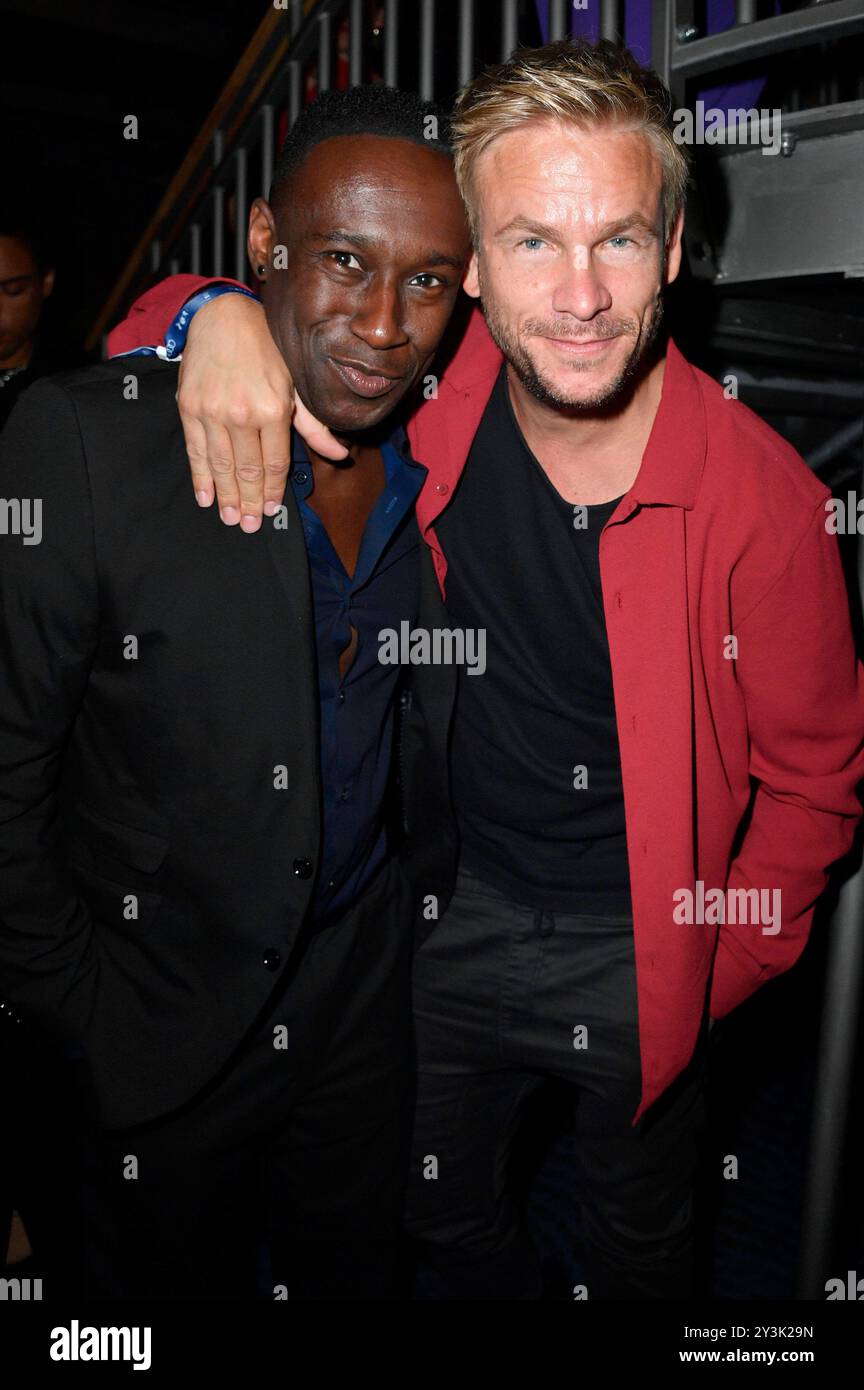 Jerry Kwarteng und Frederic Heidorn bei der Verleihung des Deutschen Schauspielpreises 2024 im Club Theater Berlin. Berlin, 13.09.2024 *** Jerry Kwarteng und Frederic Heidorn bei der Verleihung des Deutschen Schauspielpreises 2024 im Club Theater Berlin Berlin, 13 09 2024 Foto:Xn.xKubelkax/xFuturexImagex schauspielpreis 4980 Stockfoto