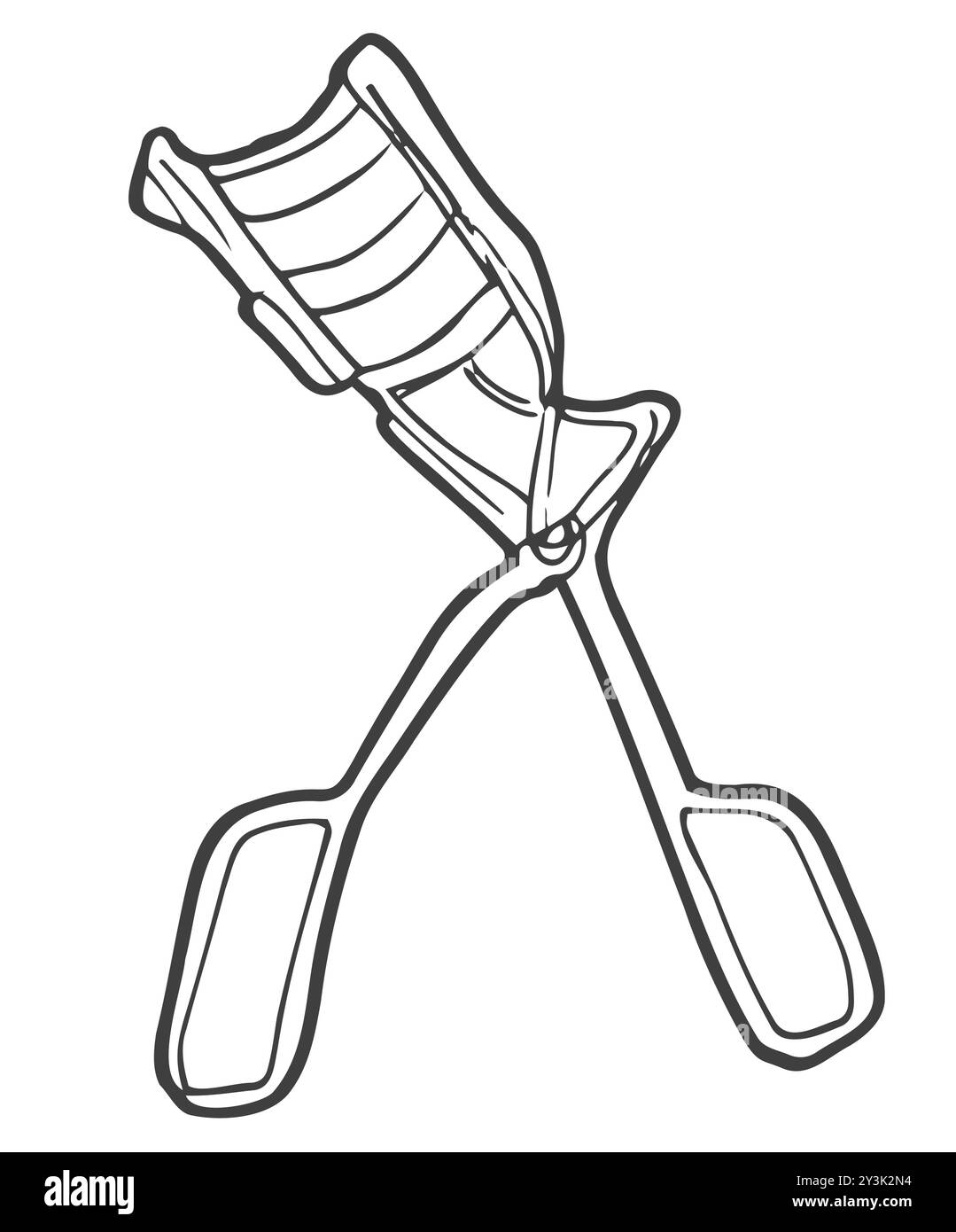 Wimperntusche-Doodle-Illustration im Vektor. Wimperntusche Hand gezeichnete Illustration im Vektor. Stock Vektor