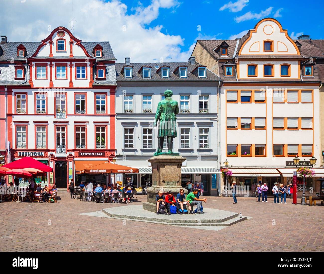 KOBLENZ, Deutschland - Juni 27, 2018: Jesuit Platz oder jesuitenplatz in Koblenz Altstadt in Deutschland Stockfoto