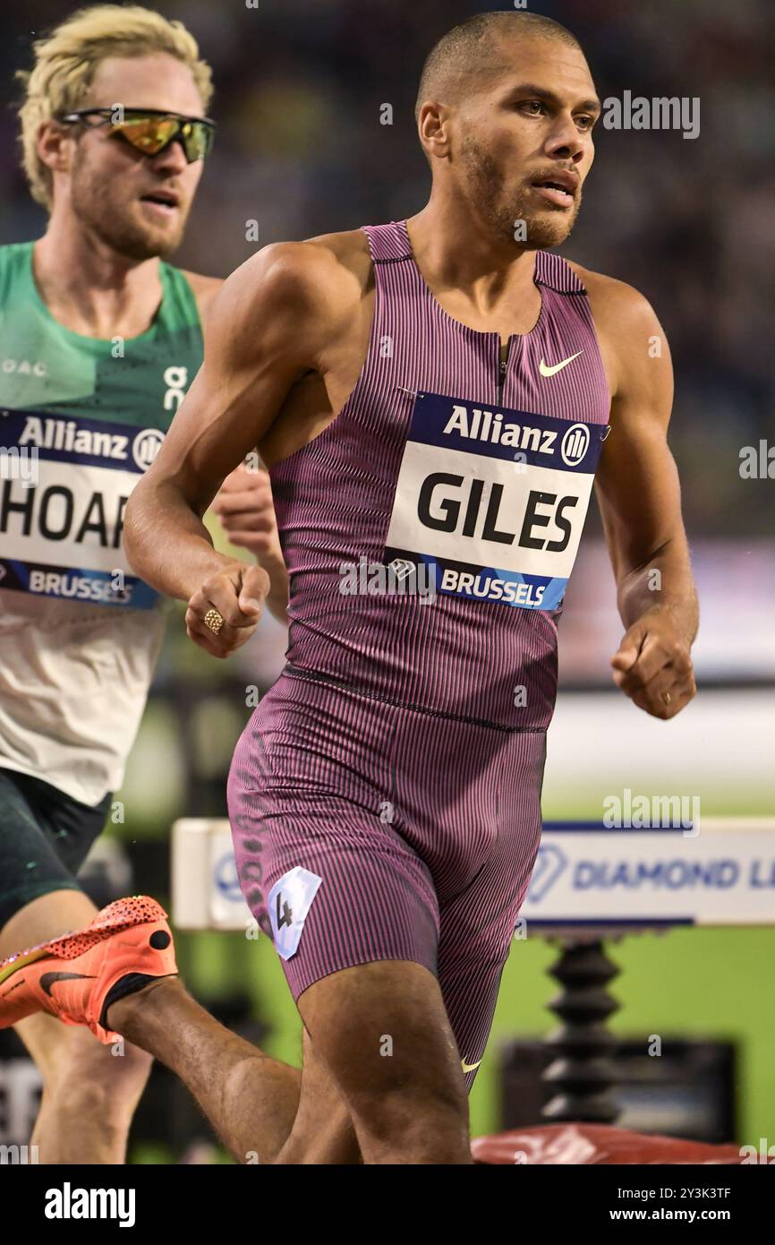 Elliot Giles aus Großbritannien trat beim 1500-m-Rennen der Männer beim Finale der Memorial Van Damme Diamond League im King Baudouin Stadium i an Stockfoto