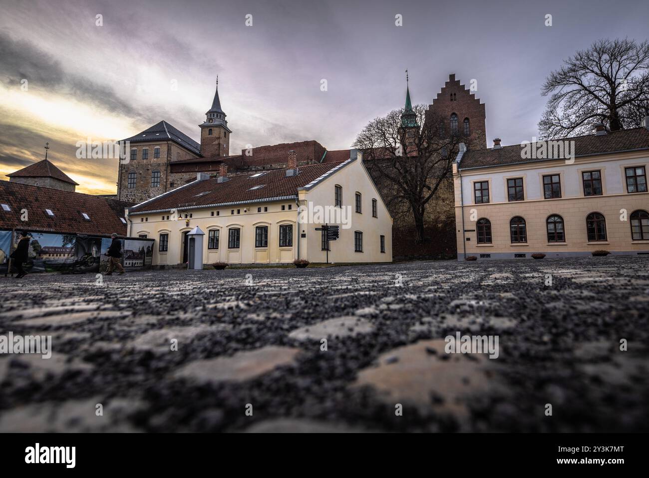 Oslo - 12. Februar 2023: Die historische epische Festung Akershus i Oslo, Norwegen Stockfoto