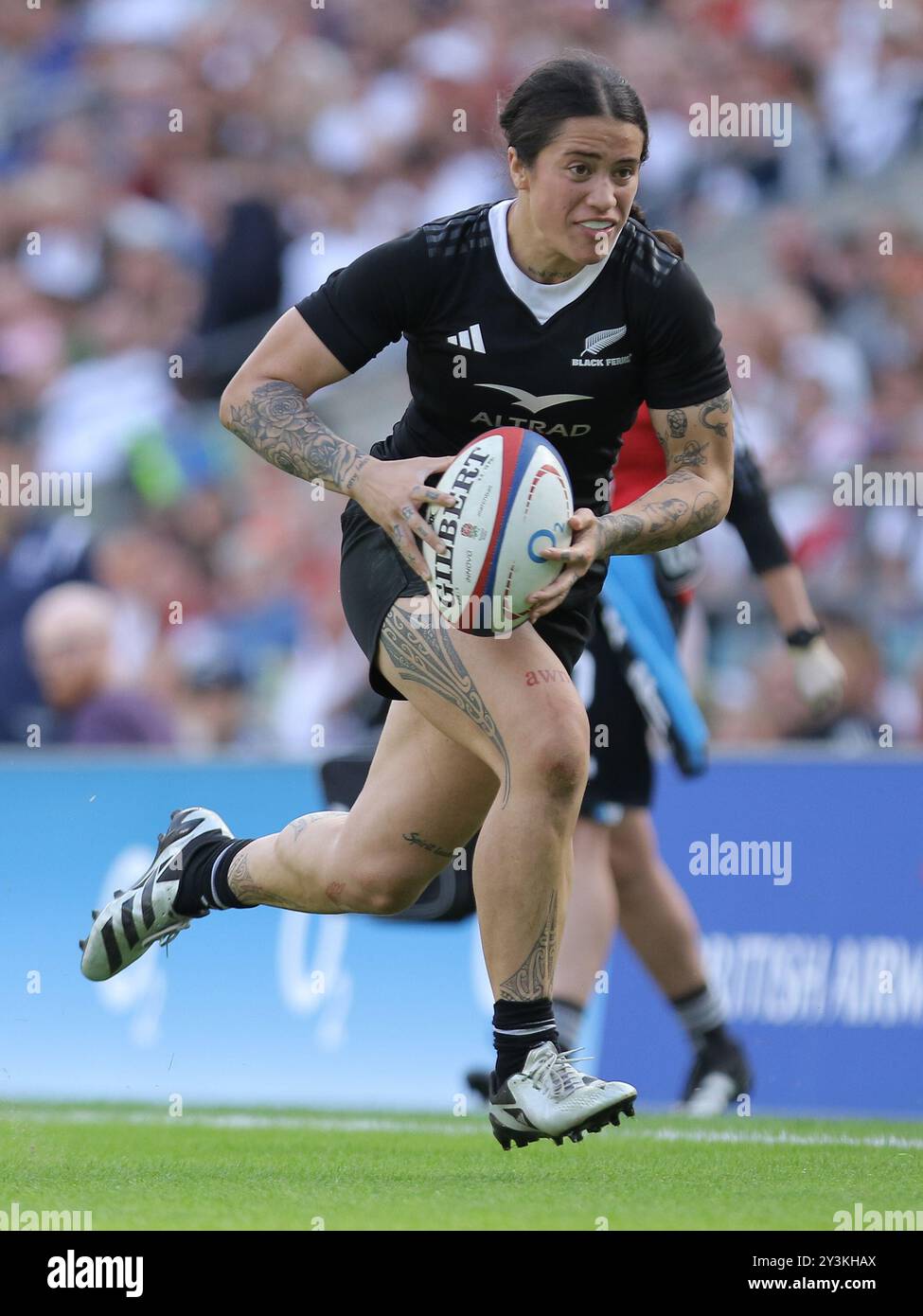 London, Vereinigtes Königreich. 14. September 2024. Katelyn Vaha'akolo aus Neuseeland während des internationalen Freundschaftsspiels zwischen England Red Roses und Neuseeland im Allianz Stadium in Twickenham. Quelle: Jay Patel/Alamy Live News Stockfoto