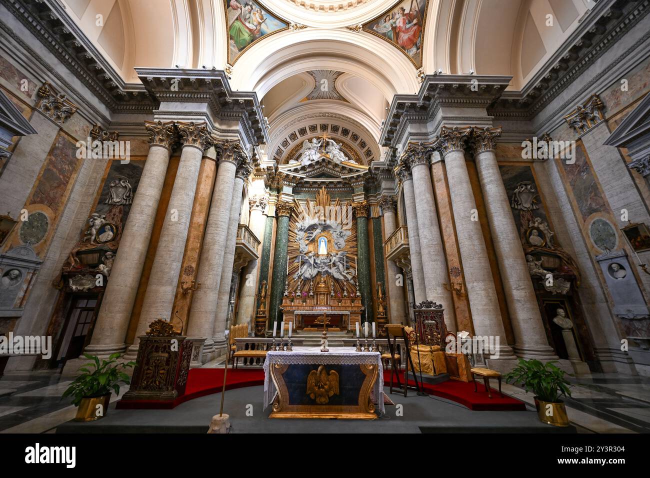 Rom, Italien - 1. September 2023: Heiligtum von San Salvatore in Lauro in Rom, Italien. Stockfoto