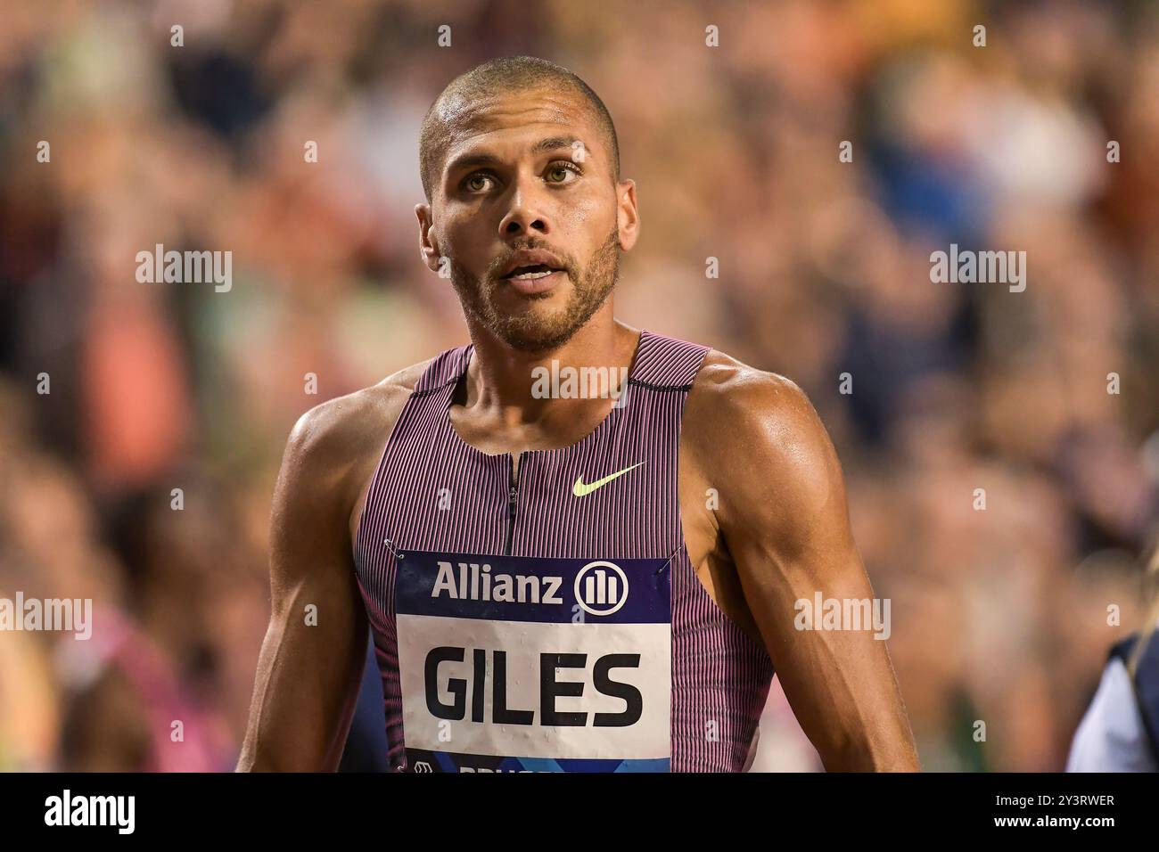 Elliot Giles aus Großbritannien trat beim 1500-m-Rennen der Männer beim Finale der Memorial Van Damme Diamond League im King Baudouin Stadium i an Stockfoto