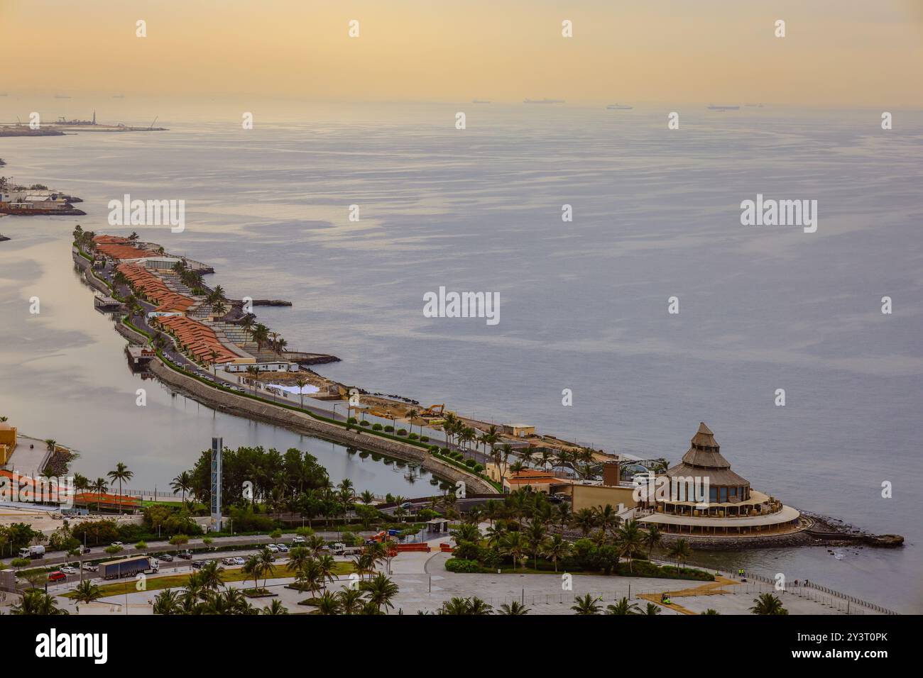 Jeddah, Saudi-Arabien 1. Januar 2024: Skyline - Arial View - Dschiddah Stadt Saudi-Arabien Stockfoto