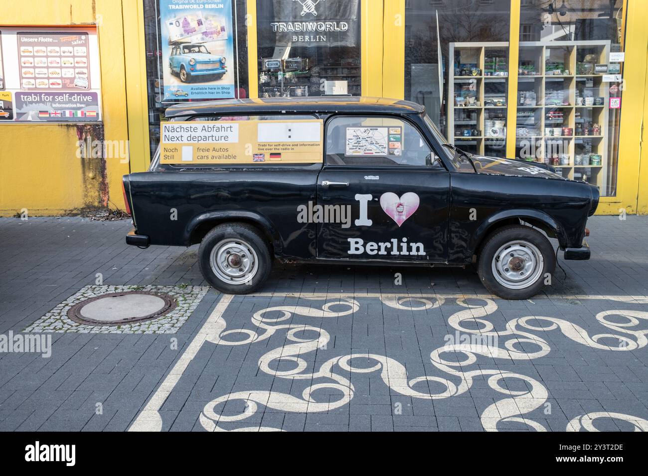 Trabant Hire Car Service in Berlin Deutschland Stockfoto