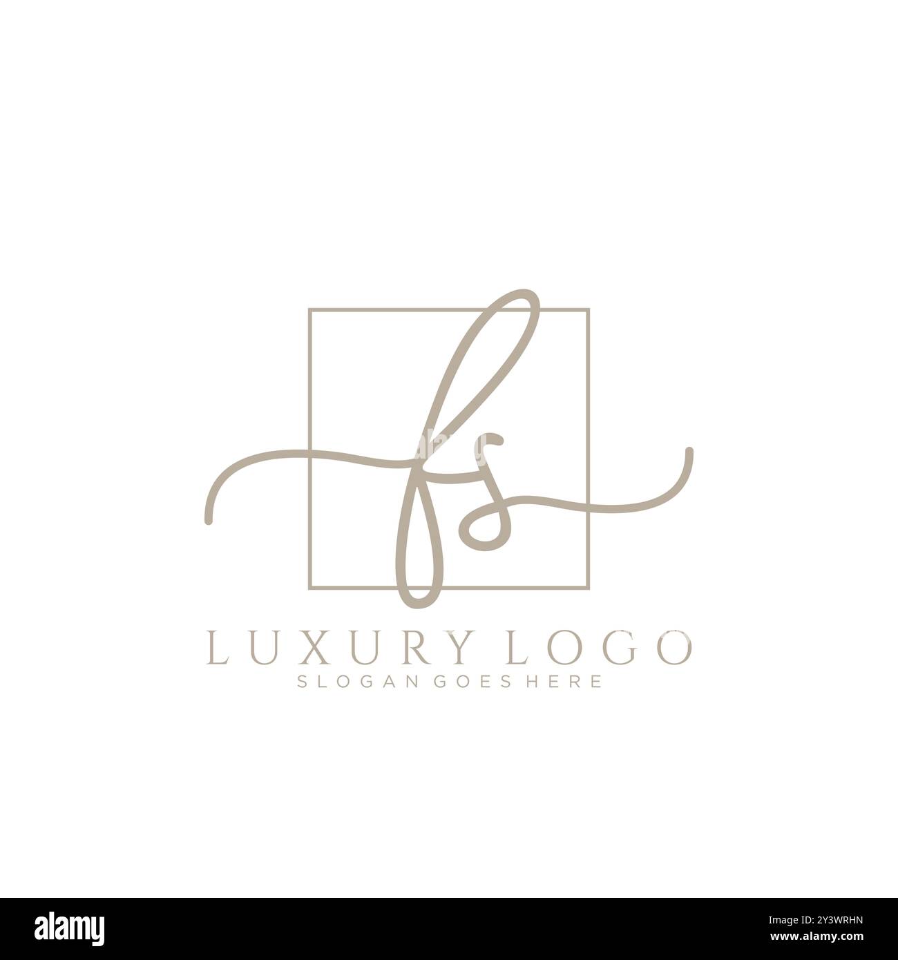 FS erste Handschrift Logo-Design Stock Vektor