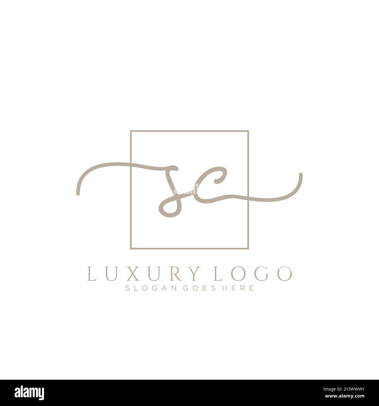 SC Initial Handschrift Logo Design Stock Vektor