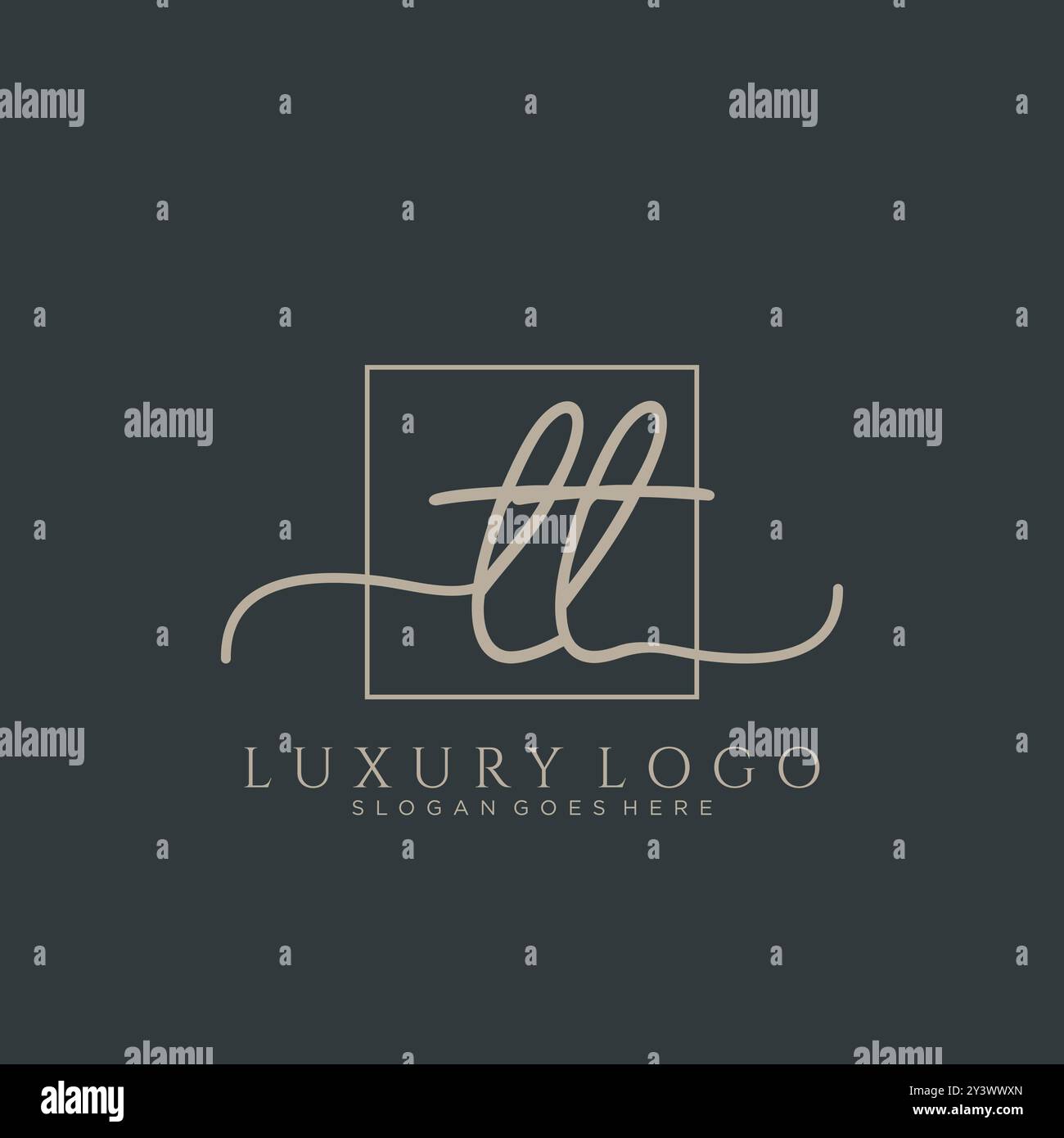 TT Initial Handschrift Logo Design Stock Vektor