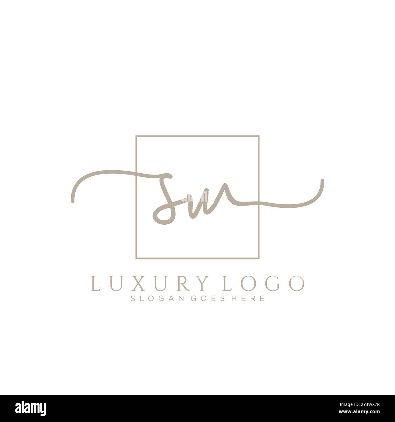 SW Initial Handschrift Logo Design Stock Vektor
