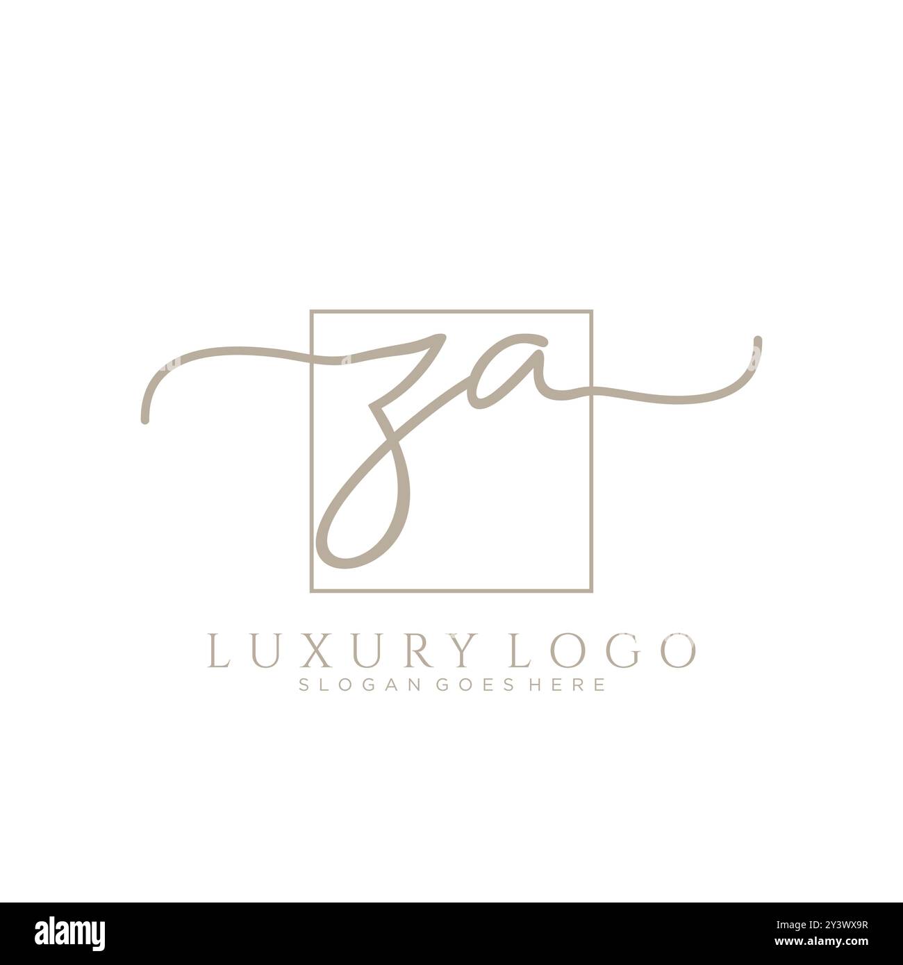 ZA Initial Handschrift Logo Design Stock Vektor