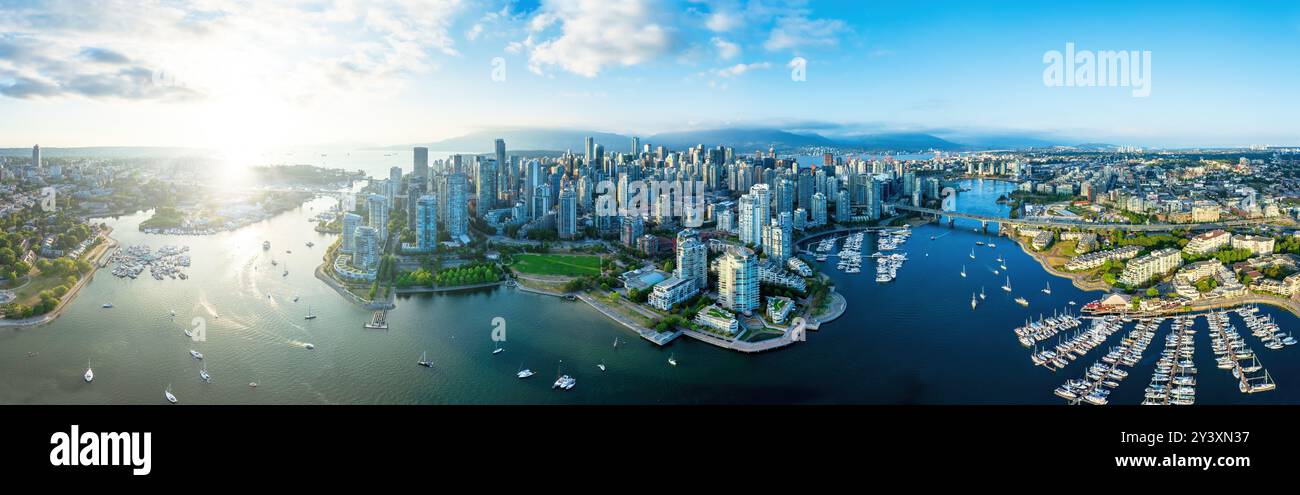 Kanada, Vancouver 10. August 2024: Fantastischer Hafen von Vancouver Stockfoto