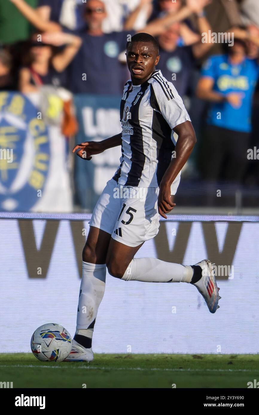 Pierre Kalulu (Juventus) während der Italienischen Serie A Spiel zwischen Empoli 0-0 Juventus im Carlo Castellani Stadion am 14. September 2024 in Empoli, Italien. (Foto: Maurizio Borsari/AFLO) Stockfoto