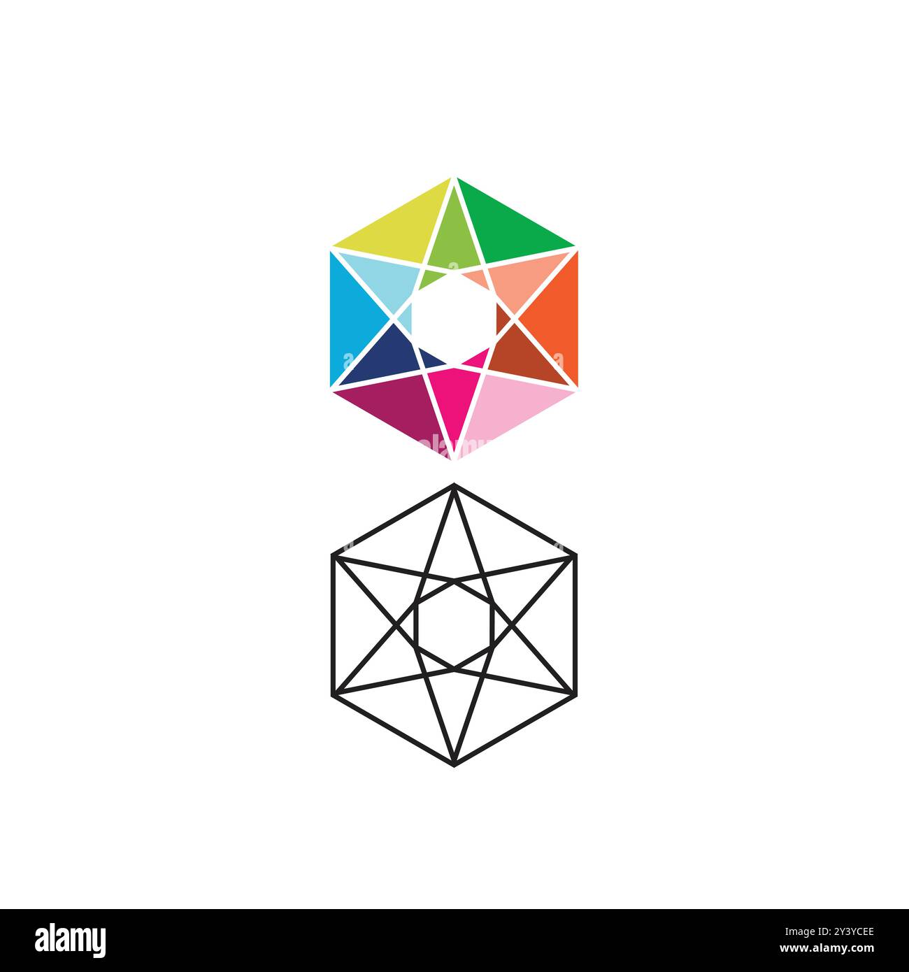 Creative Technology Hexagon-Logo Stock Vektor