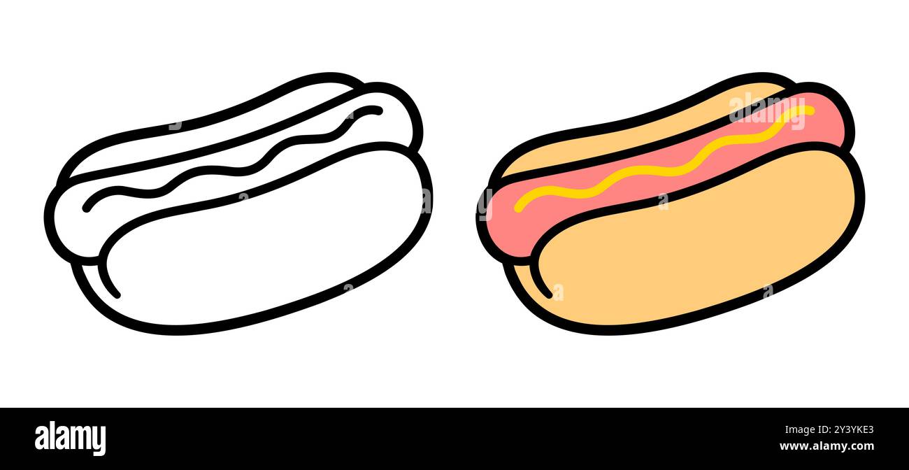 Hotdog clipart -Fotos und -Bildmaterial in hoher Auflösung – Alamy, حجم الصورة 1300x672