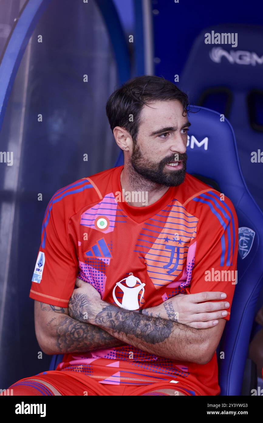 Juventus’ italienischer Torhüter Carlo Pinsoglio während des Fußballspiels der Serie A Empoli gegen Juventus im Carlo Castellani-Stadion am 14. September 2024 in Empoli. Stockfoto