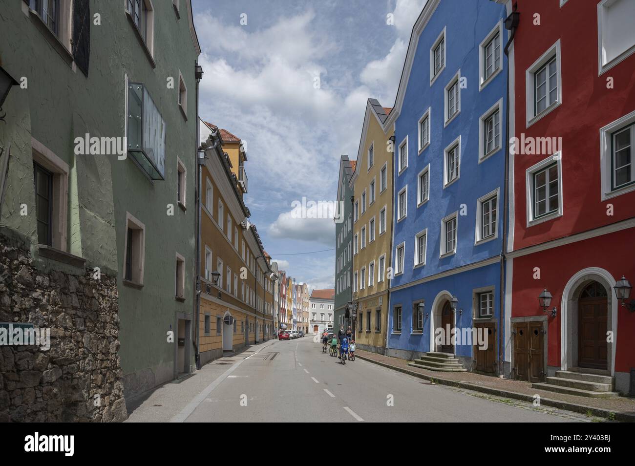 Historische Häuser in der Altstadt, Schaerding, Niederösterreich, Österreich, Europa Stockfoto