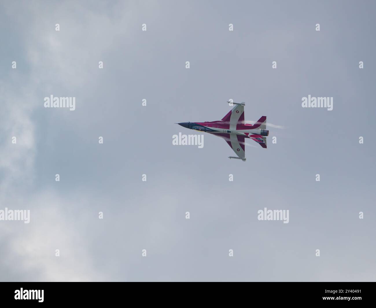 Radom, Luftanschluss. Mazowieckie. Polen. 08/29/2023. F-16:00 UHR. Die Royal Danish Air Force bei einer Flugshow „Air Show Radom 2023“. Stockfoto
